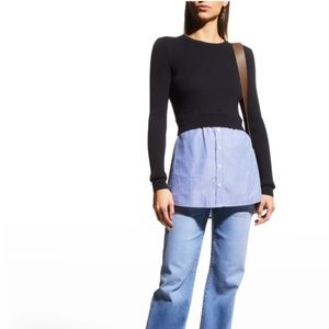 Veronica Beard Rocha mixed media sweater